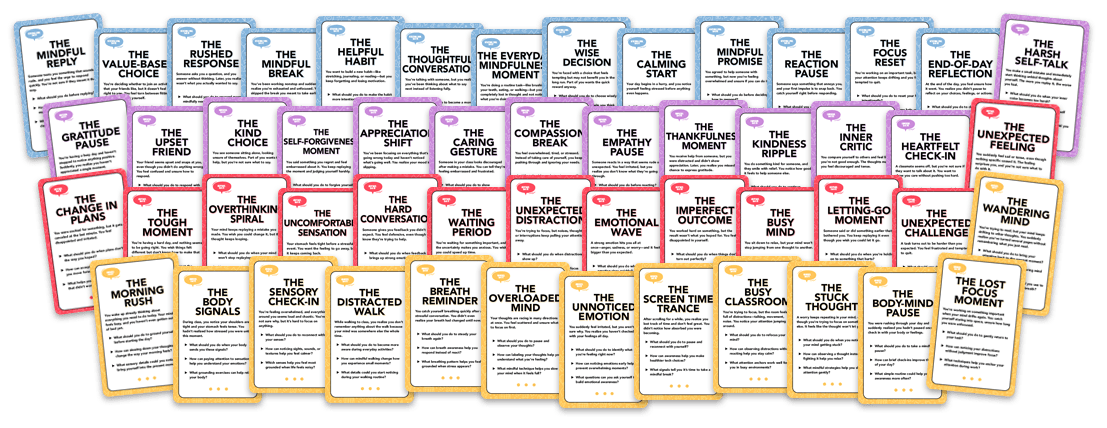 mindset task cards 52 card spread
