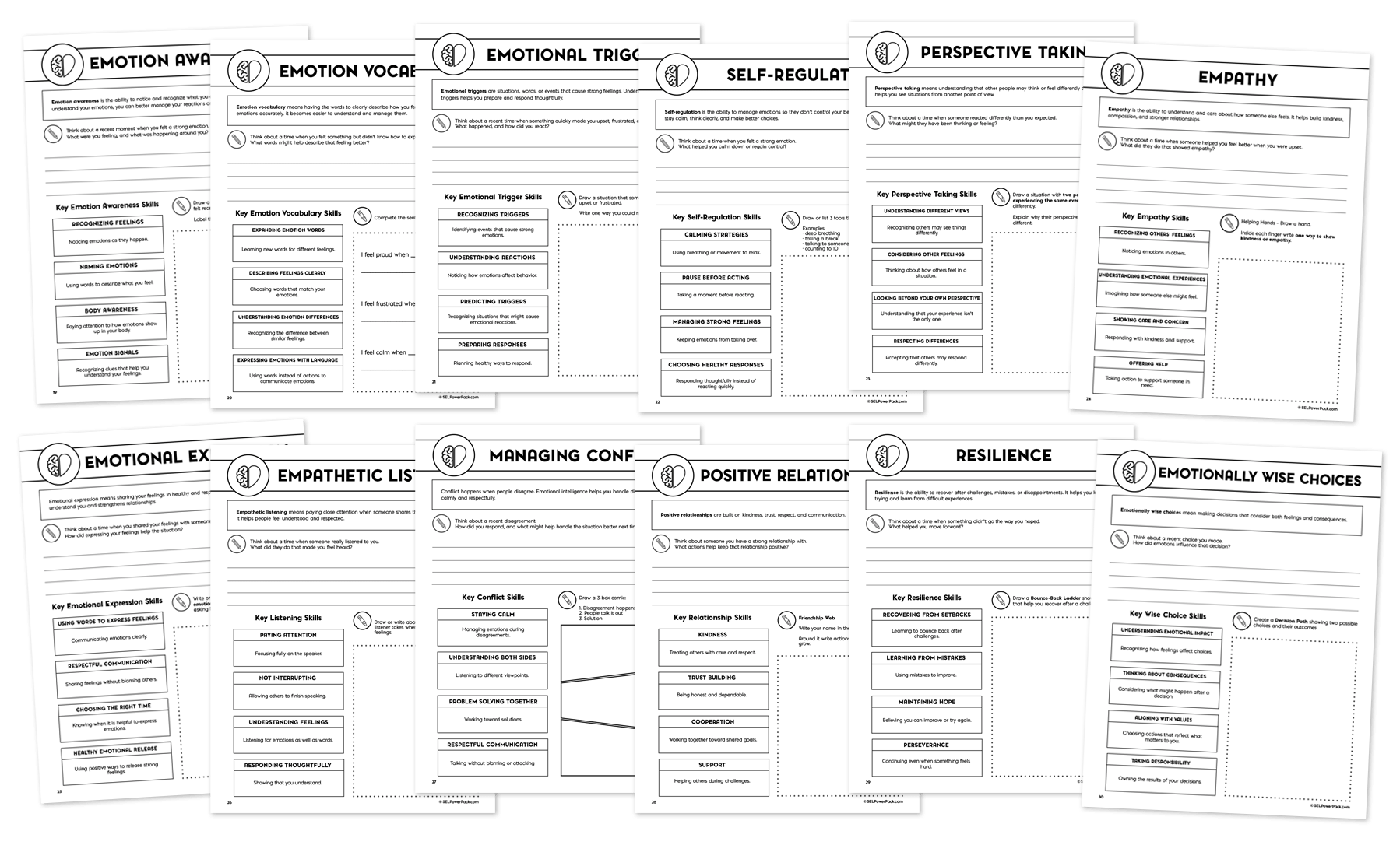 EmotionalIntelligenceWorksheets820-bwspread